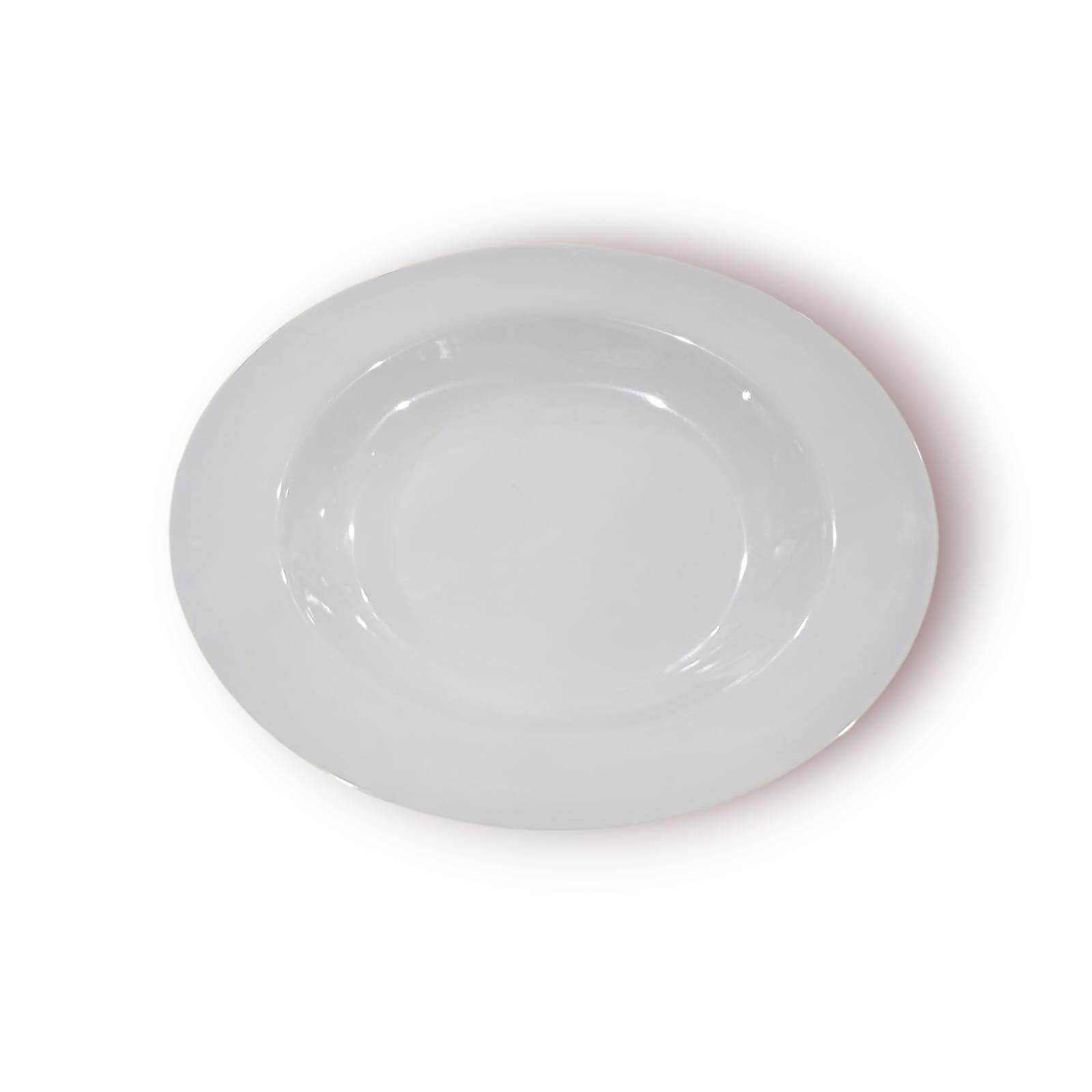 PLATO HONDO MELAMINA COLOR BLANCO 22CM